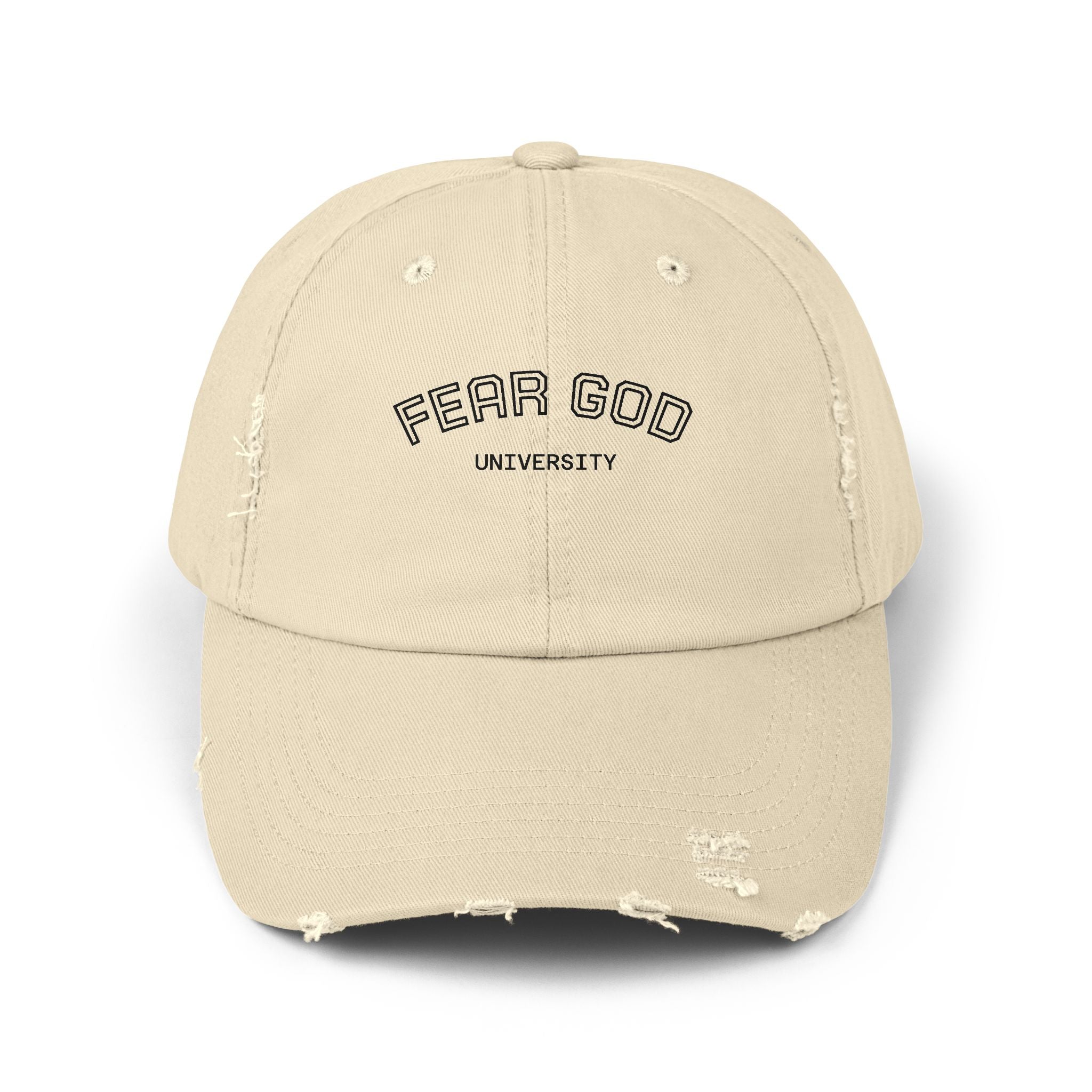 Fear God University Distressed Cap — Vintage Washed Baseball Hat